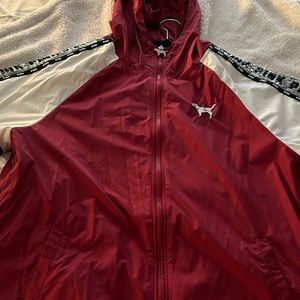 Victoria’s Secret “pink” XS/S  dark red/white/black with sequences windbreaker